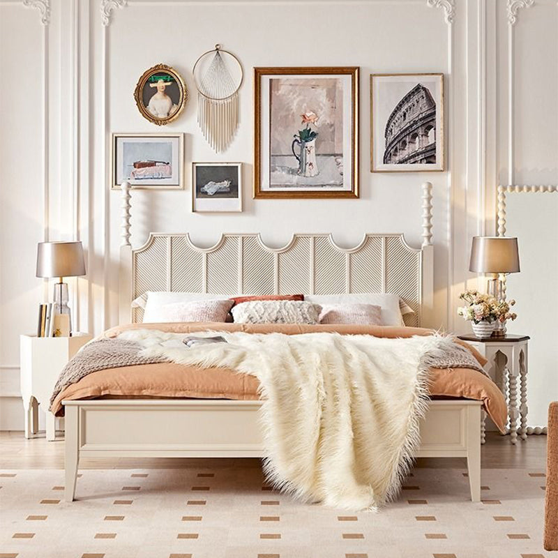 シャビー調のアンティークベッド【シングル　マットレスなし】 シャビーシックアンティーク風ベッド [セミダブル] Segreta