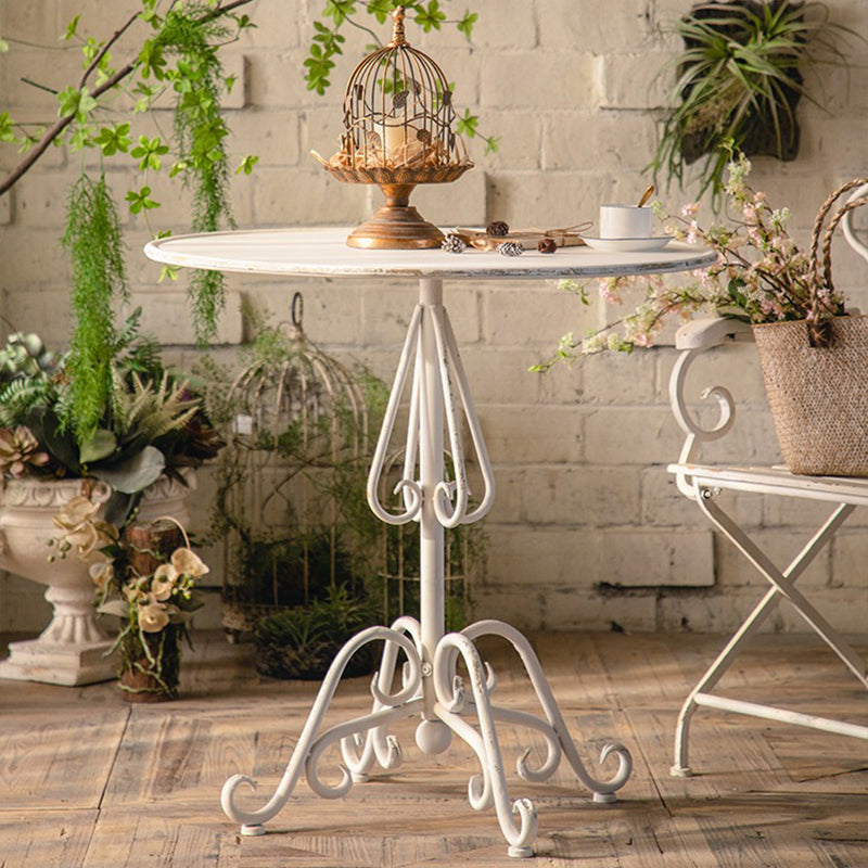 アンティーク調 ガーデンテーブル アイアン 丸型 シャビーシック 新品に見えない アンティーク調 アイアン ガーデンテーブル