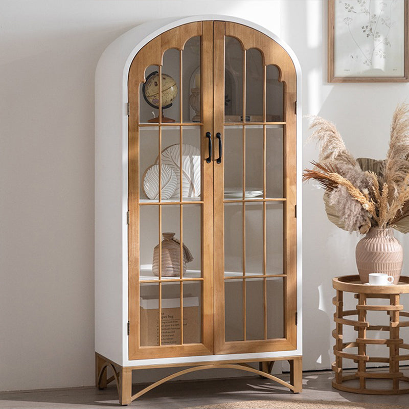 アーチガラスのアンティークキャビネット Chanté公式｜キャビネット ナチュラルウッド クラシック シャビー