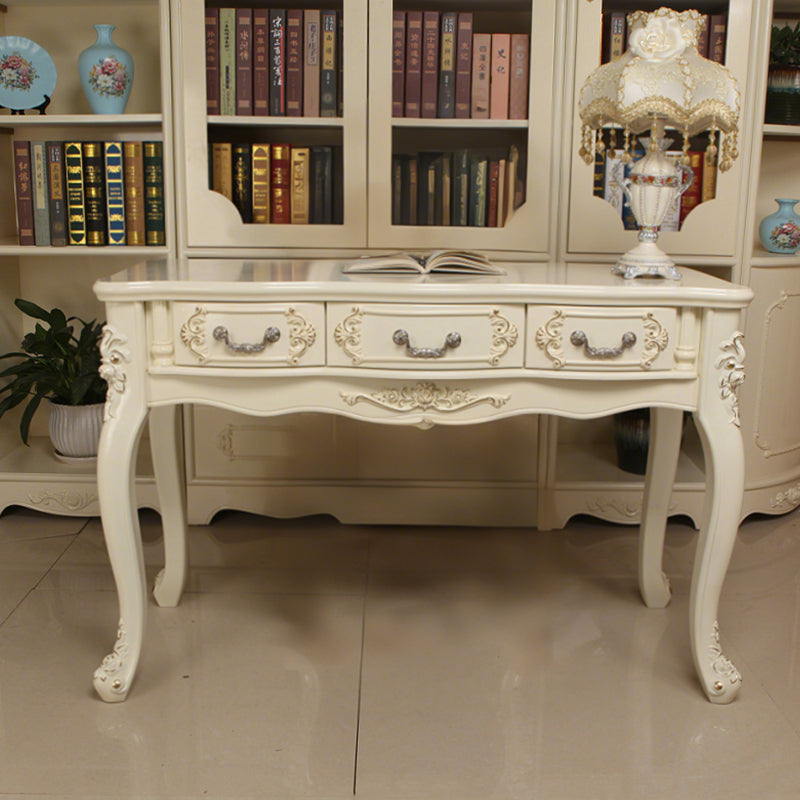 Chanté公式｜ワークデスク アンティーク風 彫刻 シャビーシック