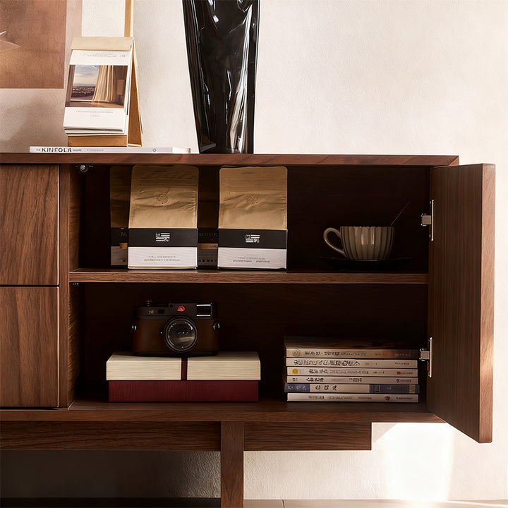 Elégant Moderne｜テレビ台 木目調 波型デザイン