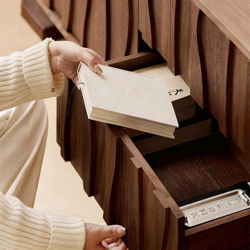 Elégant Moderne｜テレビ台 木目調 波型デザイン