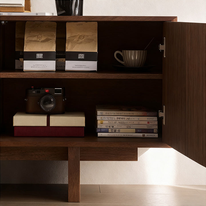 Elégant Moderne｜テレビ台 木目調 波型デザイン