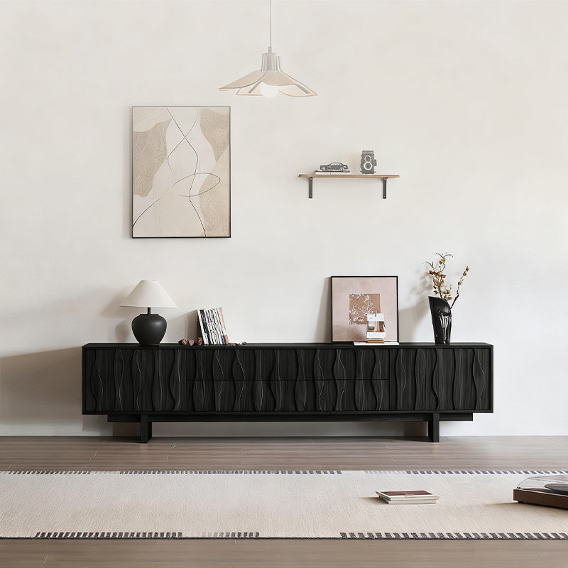 Elégant Moderne｜テレビ台 木目調 波型デザイン