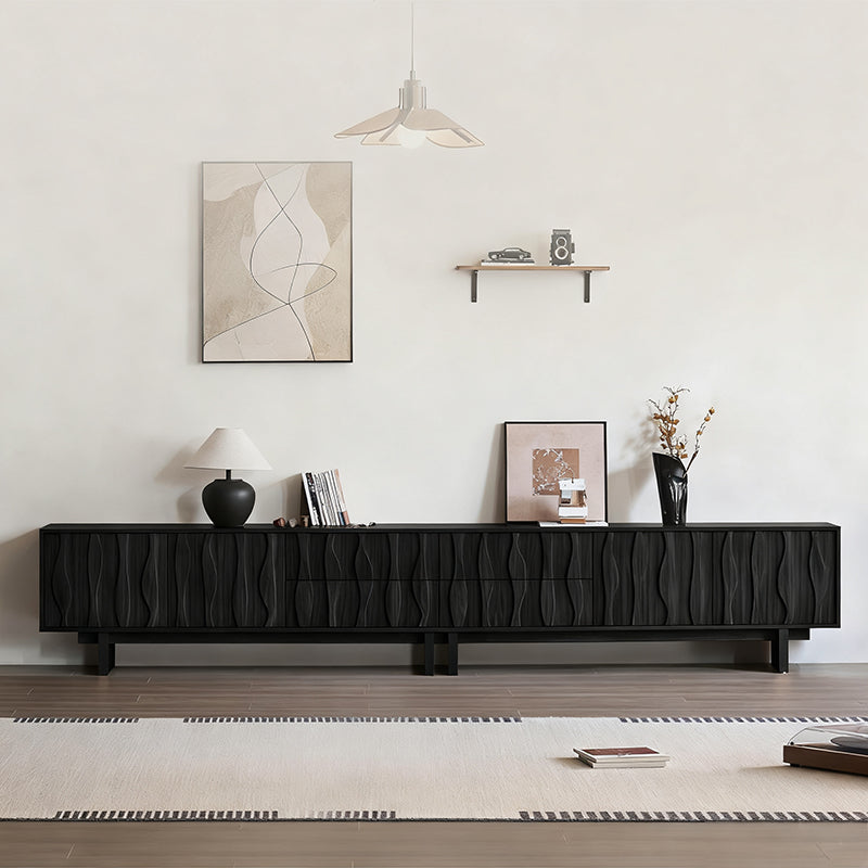 Elégant Moderne｜テレビ台 木目調 波型デザイン